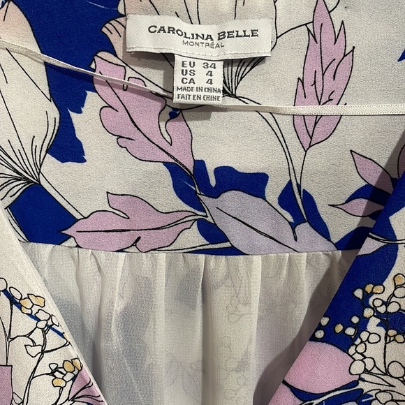 Carolina Belle Montreal, Floral Print Romper, Size 4 - Picture 4 of 8